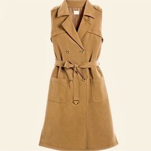 Brand new Chicos sleek trench vest dress